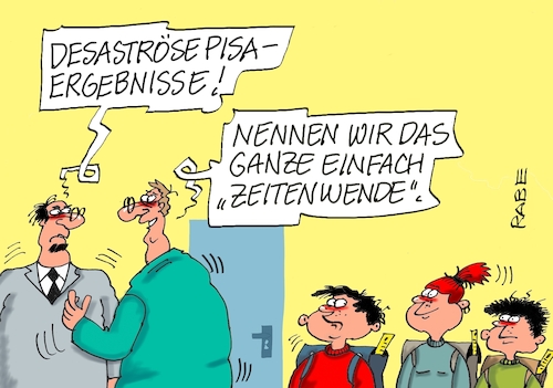 Cartoon: Zeitenwendepisa (medium) by RABE tagged ampelregierung,scholz,spd,grüne,fdp,lindner,kinder,kindergrundsicherung,rabe,ralf,böhme,cartoon,karikatur,pressezeichnung,farbcartoon,tagescartoon,hausmeister,ohren,zähne,pisa,pisatest,ergebnis,zeitenwende,bildungssystem,lehrer,schüler,ampelregierung,scholz,spd,grüne,fdp,lindner,kinder,kindergrundsicherung,rabe,ralf,böhme,cartoon,karikatur,pressezeichnung,farbcartoon,tagescartoon,hausmeister,ohren,zähne,pisa,pisatest,ergebnis,zeitenwende,bildungssystem,lehrer,schüler