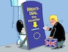 Cartoon: Brexit Deal I (small) by RABE tagged brexit,no,deal,johnson,boris,downing,street,austritt,eu,brüssel,london,rabe,ralf,böhme,cartoon,karikatur,pressezeichnung,farbcartoon,tagescartoon,may,juncker,luxemburg,klobecken