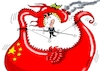 Cartoon: Drahtseilakt (small) by RABE tagged merz,kanzler,koalition,union,spd,klingbeil,cartoon,karikatur,pressezeichnung,farbcartoon,tagescartoon,bürokratie,verwaltung,beamte,modernisierung,monster,drachen,schwert,holzschwert,nägel,säge,china,peking,chinabesuch,drahtseil,drache,artist,balance,xi,jinping,wirtschaftsvertrag