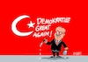 Cartoon: Great Again (small) by RABE tagged erdogan,sultan,präsident,wahl,wähler,wahlurne,rabe,ralf,böhme,cartoon,karikatur,pressezeichnung,farbcartoon,tagescartoon,flagge,rot,mondsichel,stern,absturz,hangelei,bemalung,pinsel,farbe,wiederwahl,wahlsieger,demokratie,great,again,trump