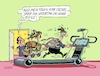 Cartoon: Homeoffice am laufenden Band (small) by RABE tagged vatertag,männertag,himmelfahrt,bollerwagen,familientag,rabe,ralf,böhme,cartoon,karikatur,pressezeichnung,farbcartoon,tagescartoon,laufband,homeoffice,feiertag,wandertag