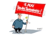 Cartoon: Kampftag (small) by RABE tagged merz,kanzler,koalition,union,spd,klingbeil,cartoon,karikatur,pressezeichnung,farbcartoon,tagescartoon,db,bahn,frühling,frühjahr,frühjahrsputz,ice,zug,blumenkasten,blumenkästen,mai,maifeiertag,kampftag,tankstelle,tankrabatt,rabatt,beschluss,bundesregierung,transparent