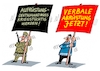 Cartoon: Kriegstüchtigkeit (small) by RABE tagged ampel,ampelregierung,rot,grün,gelb,fdp,spd,grüne,rabe,ralf,böhme,cartoon,karikatur,pressezeichnung,farbcartoon,tagescartoon,inflation,einkommen,rente,rentenpaket,bruch,streit,neuwahlen,merz,kriegstüchtigkeit,pristorius,bundeswehr,säbelrasseln,aufrüstung,abrüstung,demo,transparent,frieden,friedensbewegung