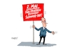 Cartoon: Merz demonstriert (small) by RABE tagged merz,kanzler,koalition,union,spd,klingbeil,cartoon,karikatur,pressezeichnung,farbcartoon,tagescartoon,db,bahn,frühling,frühjahr,frühjahrsputz,ice,zug,blumenkasten,blumenkästen,streit,uneinigkeit,koalitionsstreit,krach,erster,mai,transparent,frieden,groko,reform