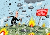 Cartoon: Minenfeld (small) by RABE tagged merz,kanzler,koalition,union,spd,klingbeil,cartoon,karikatur,pressezeichnung,farbcartoon,tagescartoon,db,bahn,frühling,frühjahr,frühjahrsputz,ice,zug,blumenkasten,blumenkästen,esc,songcontest,wahlkampf,landtagswahl,sachsen,anhalt,osten,schulze,umfragewerte,umfragetief,beliebtheit,sprengkraft,wahlhilfe,mine,minenfeld,reformen