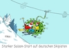 Cartoon: Pistensäue (small) by RABE tagged corona,zugspitze,ski,skifahrer,seilbahn,drahtseilbahn,berg,gipfel,schnee,winter,skisaison,skipiste,saisonstert,deutschland,sessellift,skilift,wintersport