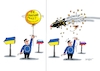 Cartoon: Reger Flugverkehr (small) by RABE tagged trrump,donald,präsident,usa,zoll,strafzoll,cartoon,karikatur,rabe,ralf,böhme,pressezeichnung,farbcartoon,tagescartoon,vatikan,büro,papst,franziskus,tod,sekretär,konklave,selbsternennung,kirche,bischof,putin,russland,selenskyj,ukraine,ukrainekrieg,eu,brüssel,sanktionen,sanktionspaket,waffenruhe,frieden,friedensgespräche,ballon,luftballon,bombe,rakete,drohne
