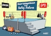 Cartoon: Schlagabtausch (small) by RABE tagged merz,kanzler,koalition,union,spd,klingbeil,cartoon,karikatur,pressezeichnung,farbcartoon,tagescartoon,db,bahn,frühling,frühjahr,frühjahrsputz,ice,zug,blumenkasten,blumenkästen,esc,songcontest,reform,bafög,bafögreform,bär,studenten,studierende,schlagabtausch,uneinigkeit,streit,boxkampf,boxring