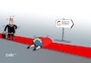 Cartoon: Teppichluder (small) by RABE tagged merz,kanzler,koalition,union,spd,klingbeil,cartoon,karikatur,pressezeichnung,farbcartoon,tagescartoon,db,bahn,frühling,frühjahr,frühjahrsputz,ice,zug,blumenkasten,blumenkästen,esc,songcontest,investor,investorengipfel,berlin,top,standort,deutschland,rot,teppich,bürokratie,teppichluder,bürokratiemonster