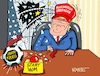 Cartoon: Treffer (small) by RABE tagged fußball,nagelsmann,spieler,wm,kader,usa,ball,sport,tor,spielfeld,schiedsrichter,videobeweis,rabe,ralf,böhme,cartoon,karikatur,pressezeichnung,farbcartoon,tagescartoon,hund,bundesliga,ballaballa,trump,iran,irankrieg