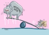 Cartoon: Wipp wipp hurra (small) by RABE tagged inflation,inflationsrate,eu,eurozone,energiepreise,steigerung,rabe,ralf,böhme,cartoon,karikatur,pressezeichnung,farbcartoon,tagescartoon,elefant,maus,wippe,gleichgewicht
