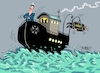 Cartoon: Wüste See (small) by RABE tagged merz,kanzler,koalition,union,spd,klingbeil,cartoon,karikatur,pressezeichnung,farbcartoon,tagescartoon,db,bahn,frühling,frühjahr,frühjahrsputz,ice,zug,blumenkasten,blumenkästen,esc,songcontest,ersatzkanzler,henrik,wüst,neuwahl,rücktritt,umfragewerte,umfragetief,kapitän,boot,kahn,kutter,rettungsboot,seegang