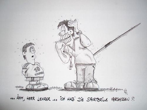 Cartoon: Speerwurf (medium) by erix tagged lehrer