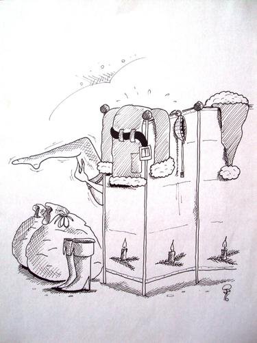 Cartoon: Weihnachtsmann (medium) by erix tagged weihnachten