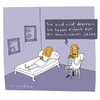 Cartoon: Erkenntnis (small) by Schilling  Blum tagged psychiater depression couch patient