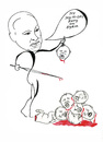 Cartoon: Putin in the slaughterhouse (small) by menschenskindergarten tagged aleppo,putin,syrien