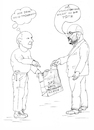 Cartoon: Illusionist gegen Sachpolitik (small) by menschenskindergarten tagged merkel,schulz,umfragen,wahlprogramm,sachpolitik,show,sandmännchenauftritt