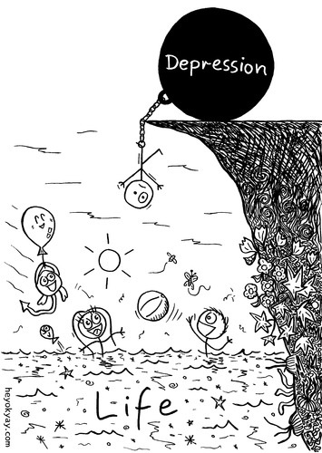 Cartoon: Depression - Life (medium) by heyokyay tagged depression,depressive,depressed,depressing,heyokyay