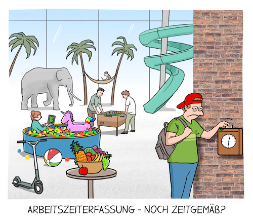 Cartoon: Arbeitszeiterfassung (medium) by Cloud Science tagged arbeitszeiterfassung,arbeit,stechuhr,vertrauensarbeitszeit,arbeitsrecht,new,work,arbeiten,arbeitszeit,office,büro,startup,arbeitszeiterfassung,arbeit,stechuhr,vertrauensarbeitszeit,arbeitsrecht,new,work,arbeiten,arbeitszeit,office,büro,startup