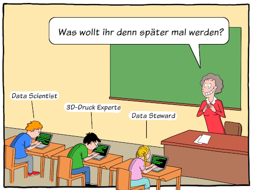 Cartoon: Berufe der Zukunft (medium) by Cloud Science tagged schule,digitalisierung,bildungssystem,berufe,zukunft,berufsgruppen,grundschule,ausbildung,data,scientist,3d,druck,steward,buzzword,lehrer,klassenraum,klassem,klassenzimmer,digital,technologie,gesellschaft,internet,vernetzung,arbeit,wirtschaft,technik,cartoon,moeller,disruption,digitaler,wandel,transformation,schueler,schule,digitalisierung,bildungssystem,berufe,zukunft,berufsgruppen,grundschule,ausbildung,data,scientist,3d,druck,steward,buzzword,lehrer,klassenraum,klassem,klassenzimmer,digital,technologie,gesellschaft,internet,vernetzung,arbeit,wirtschaft,technik,cartoon,moeller,disruption,digitaler,wandel,transformation,schueler