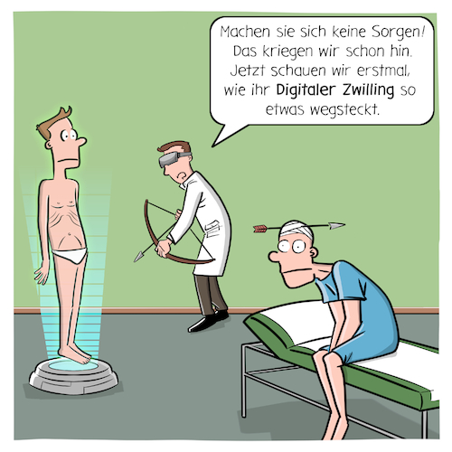 Cartoon: Digitaler Zwilling (medium) by Cloud Science tagged digitaler,zwilling,digital,twin,arzt,behandlung,zukunft,diagnose,behandlungszimmer,trend,future,tech,technik,medizintechnik,technologie,digitalisierung,virtuell,virtuelle,reality,vr,brille,ar,augmented,erweiterte,realitaet,wearable,ehealth,gesundheit,gesundheitssystem,it,innovation,disruption,transformation,krankenhaus,doktor,medikament,big,data,ki,daten,iot,digitaler,zwilling,digital,twin,arzt,behandlung,zukunft,diagnose,behandlungszimmer,trend,future,tech,technik,medizintechnik,technologie,digitalisierung,virtuell,virtuelle,reality,vr,brille,ar,augmented,erweiterte,realitaet,wearable,ehealth,gesundheit,gesundheitssystem,it,innovation,disruption,transformation,krankenhaus,doktor,medikament,big,data,ki,daten,iot