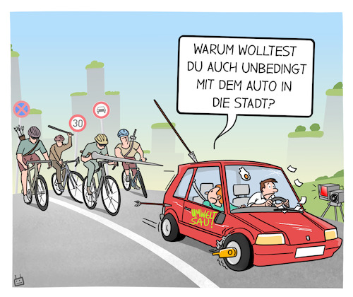 Mit dem Auto in die Stadt