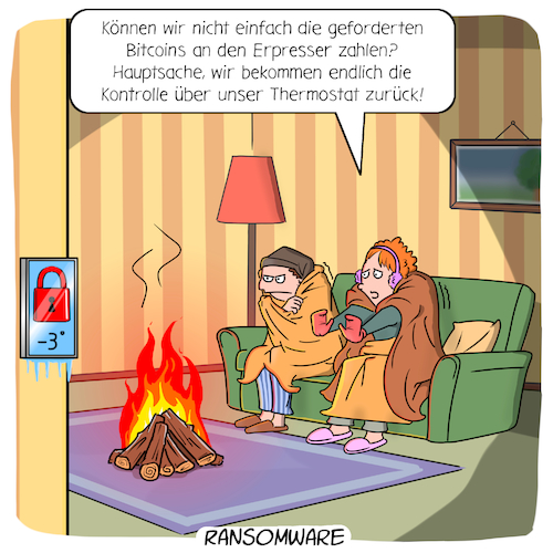 Cartoon: Ransomware (medium) by Cloud Science tagged ransomware,iot,internet,der,dinge,smart,home,thermostat,erpresser,schadsoftware,hacker,hacken,of,things,loesegeld,loesegeldforderung,digitalisierung,digital,technologie,technik,tech,it,vernetzung,daten,security,sicherheit,datenschutz,intelligenz,moeller,zukunft,trend,future,wohnen,haus,ransomware,iot,internet,der,dinge,smart,home,thermostat,erpresser,schadsoftware,hacker,hacken,of,things,loesegeld,loesegeldforderung,digitalisierung,digital,technologie,technik,tech,it,vernetzung,daten,security,sicherheit,datenschutz,intelligenz,moeller,zukunft,trend,future,wohnen,haus