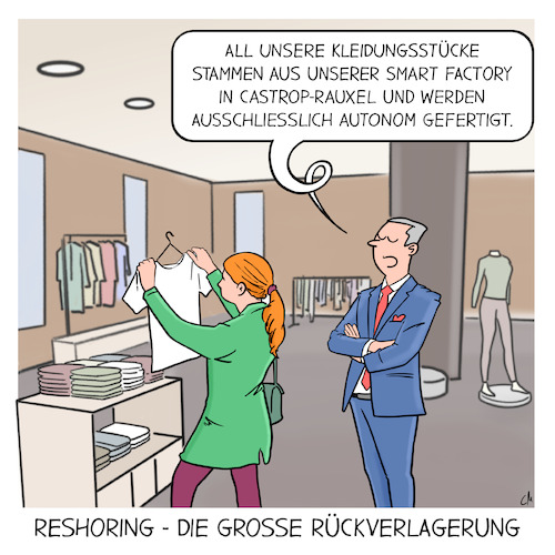 Cartoon: Reshoring (medium) by Cloud Science tagged reshoring,automatisierung,smart,factory,fachkräftemangel,produktion,fertigung,digitalisierung,reindustrialisierung,lieferkette,supply,chain,nearshoring,roboter,reshoring,automatisierung,smart,factory,fachkräftemangel,produktion,fertigung,digitalisierung,reindustrialisierung,lieferkette,supply,chain,nearshoring,roboter