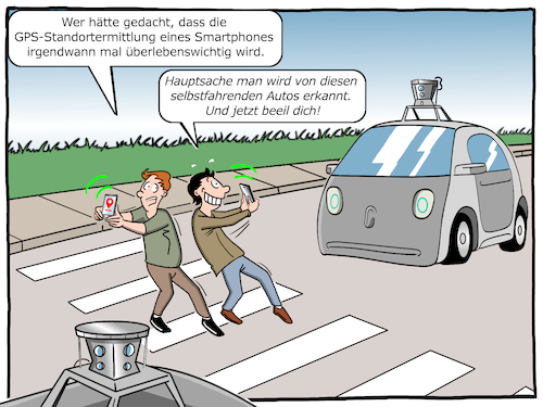 Cartoon: selbstfahrendes Auto Sicherheit (medium) by Cloud Science tagged selbtsfahrendes,auto,autonomes,fahren,selbstfahrend,ki,kuenstliche,intelligenz,ai,sensoren,vernetzung,smart,vernetzt,verkehr,mobilitaet,gefahr,unall,smartphone,ortung,gps,signal,digitalisierung,digital,map,maps,erkennung,technik,technologie,zukunft,transformation,innovation,strasse,zebrastreifen,sicherheit,gefaehrdung,ethik,daten,analyse,mobil,gesellschaft,logistik,wirtschaft,industrie,autoindustrie,automobilhersteller,automatisch,automatisierung,autonom,selfdriving,roboter,robotik,moeller,cartoon,selbtsfahrendes,auto,autonomes,fahren,selbstfahrend,ki,kuenstliche,intelligenz,ai,sensoren,vernetzung,smart,vernetzt,verkehr,mobilitaet,gefahr,unall,smartphone,ortung,gps,signal,digitalisierung,digital,map,maps,erkennung,technik,technologie,zukunft,transformation,innovation,strasse,zebrastreifen,sicherheit,gefaehrdung,ethik,daten,analyse,mobil,gesellschaft,logistik,wirtschaft,industrie,autoindustrie,automobilhersteller,automatisch,automatisierung,autonom,selfdriving,roboter,robotik,moeller,cartoon