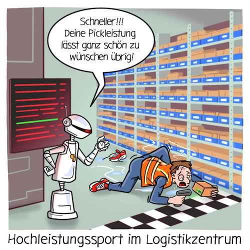 Cartoon: Überwachung in der Logistik (medium) by Cloud Science tagged logistik,lager,kommissionieren,kontrolle,arbeit,überwachung,amazon,zalando,kontrollieren,arbeitsschutz,arbeitsleitung,pick,picken,scanner,artikel,monitoring,ki,arbeiten,digitalisierung,digital,business,produktion,logistikzentrum,ausbeutung,leistung,produktivität,wirtschaft,tech,technik,technologie,regal,gesundheit,arbeitsdruck,paket,effizienz,internet,ecommerce,stress,verschleiss,gewerkschaft,arbeitsbedingungen,verdi,roboter,künstliche,intelligenz,logistik,lager,kommissionieren,kontrolle,arbeit,überwachung,amazon,zalando,kontrollieren,arbeitsschutz,arbeitsleitung,pick,picken,scanner,artikel,monitoring,ki,arbeiten,digitalisierung,digital,business,produktion,logistikzentrum,ausbeutung,leistung,produktivität,wirtschaft,tech,technik,technologie,regal,gesundheit,arbeitsdruck,paket,effizienz,internet,ecommerce,stress,verschleiss,gewerkschaft,arbeitsbedingungen,verdi,roboter,künstliche,intelligenz