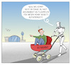 Cartoon: Die KI-Nanny (small) by Cloud Science tagged ki maschinenherrschaft zukunft roboter algorithmen technologie klimaschutz klima fliegen flugmeilen naturschutz künstliche intelligenz bevormundung freiheit