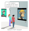 Cartoon: NFT (small) by Cloud Science tagged nft nfts bored apes kunst museum crypto digital digitalart affen langweilig digitalisierung technik zukunft ausstellung bild token blockchain