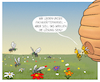 Cartoon: Roboterbienen (small) by Cloud Science tagged bienen,roboter,roboterbienen,fachkraeftemangel,klimawandel,bestaeubung,bienensterben,artensterben,zukunft,technologie,natur,vs,technik,bildung,ökologie,umweltverschmutzung,digitalisierung,automatik,dystopie,satire,umwelt,cartoonist,gesellschaftskritik,karikatur,bildungscartoon,nachhaltigkeit,zukunftstechnologie,drohnen