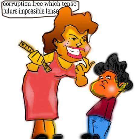 Cartoon: corruption free tense (medium) by anupama tagged corruption,tense