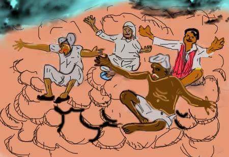 Cartoon: farmers praying (medium) by anupama tagged farmers,praying