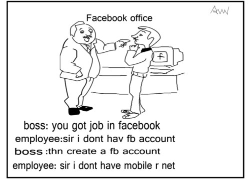Cartoon: fb job (medium) by anupama tagged fb,job