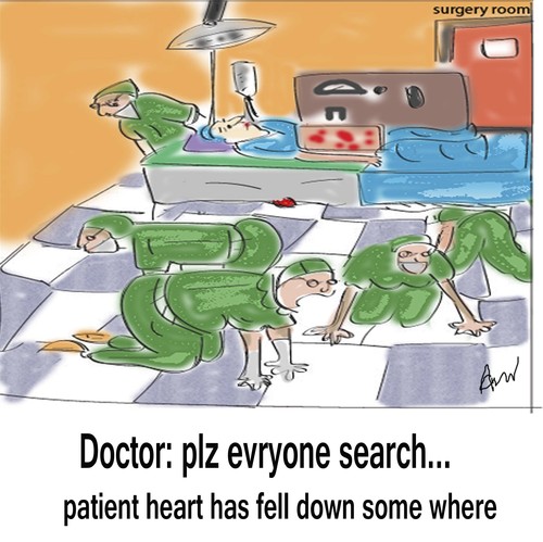 Cartoon: surgery room (medium) by anupama tagged heart