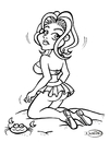 Cartoon: Beauty girl 2 (small) by DeVaTe tagged woman,girl,beauty,dance,beach