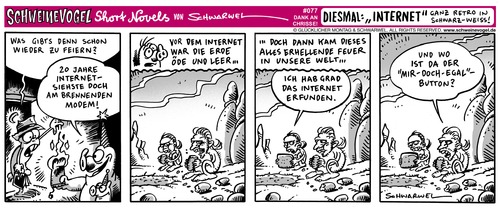 Cartoon: Schweinevogel Internet (medium) by Schweinevogel tagged schwarwel,cartoon,witz,witzig,schwein,schweinevogel,kreatur,eens,zwoa,internet,medien,erfindung