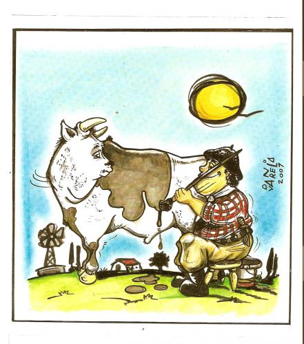 Cartoon: decoracion campera (medium) by DANIEL EDUARDO VARELA tagged vaca