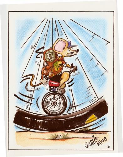 Cartoon: el mochilero (medium) by DANIEL EDUARDO VARELA tagged raton