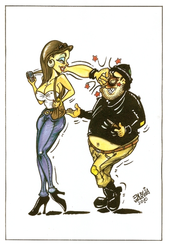 Cartoon: inseguridad (medium) by DANIEL EDUARDO VARELA tagged ladron