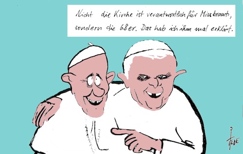 Cartoon: 2 römische Chirurgen ? (medium) by tiede tagged ratzinger,papst,franziskus,rom,missbrauch,68er,langhans,tiede,cartoon,karikatur,ratzinger,papst,franziskus,rom,missbrauch,68er,langhanstiede,cartoon,karikatur