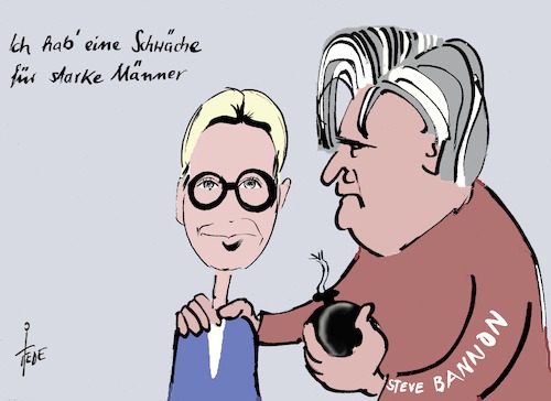 Cartoon: AfD und Trump (medium) by tiede tagged alice,weidel,afd,steve,bannon,trump,breitbart,fake,news,tiede,cartoon,karikatur,alice,weidel,afd,steve,bannon,trump,breitbart,fake,news,tiede,cartoon,karikatur