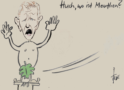 Cartoon: Das Feigenblatt (medium) by tiede tagged meuthen,feigenblatt,afd,austritt,höcke,tiede,cartoon,karikatur,meuthen,feigenblatt,afd,austritt,tiede,cartoon,karikatur