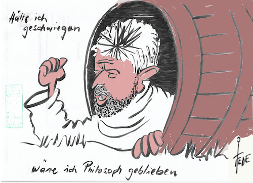 Cartoon: Der Philosoph (medium) by tiede tagged palmer,boris,tübingen,grüne,baerbock,tiede,cartoon,palmer,boris,tübingen,grüne,baerbock,tiede,cartoon