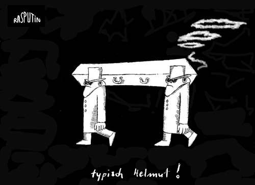 Cartoon: Helmut (medium) by tiede tagged spd,altbundeskanzler,schmidt,helmut,tiede,cartoon,helmut,schmidt,altbundeskanzler,spd