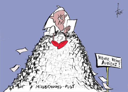 Cartoon: Keine Audienz (medium) by tiede tagged papst,rom,missbrauch,meldungen,tiede,cartoon,karikatur,papst,rom,missbrauch,meldungen,tiede,cartoon,karikatur