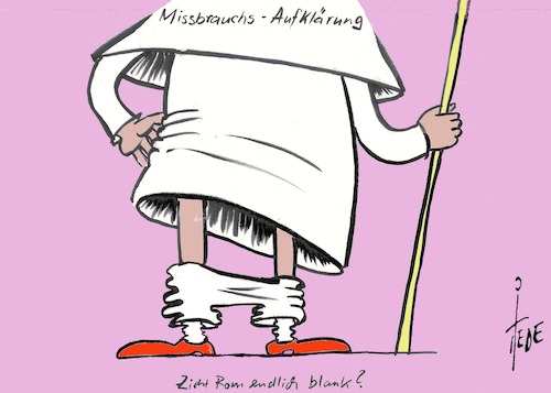 Cartoon: Missbrauchs-Aufklärung (medium) by tiede tagged rom,papst,missbrauch,aufklärung,kindesmissbrauch,tiede,cartoon,karikatur,rom,papst,missbrauch,aufklärung,kindesmissbrauch,tiede,cartoon,karikatur