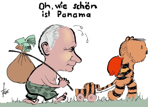 Cartoon: Panama Papers (medium) by tiede tagged steuerhinterziehung,putin,briefkastenfirmen,papers,panama,janosch,tiede,cartoon,karikatur,panama,briefkastenfirmen,putin,steuerhinterziehung,janosch